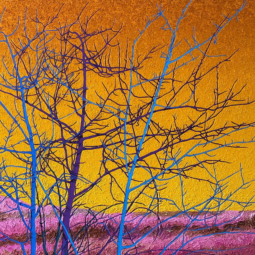 landscape by contemporary Ukrainian artist Andriy Aksutov, closeup 1