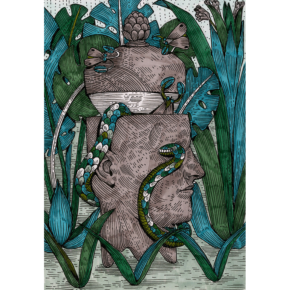 Mariyka, Rivers of Shadows series, graphics by contemporary ukrainian artist Ave Libertatemaveamor