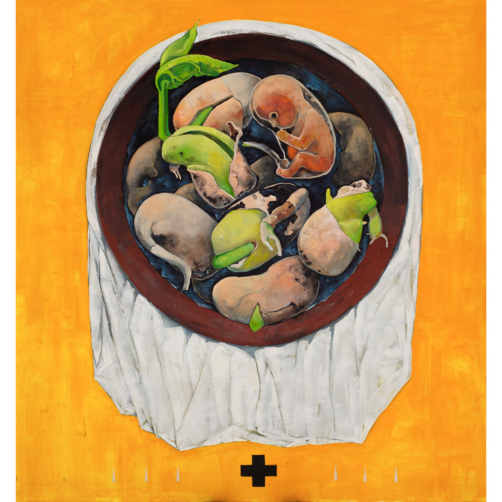 Beans 2, a symbolic artwork by contemporary Ukrainian artist Polina Kuznetsova