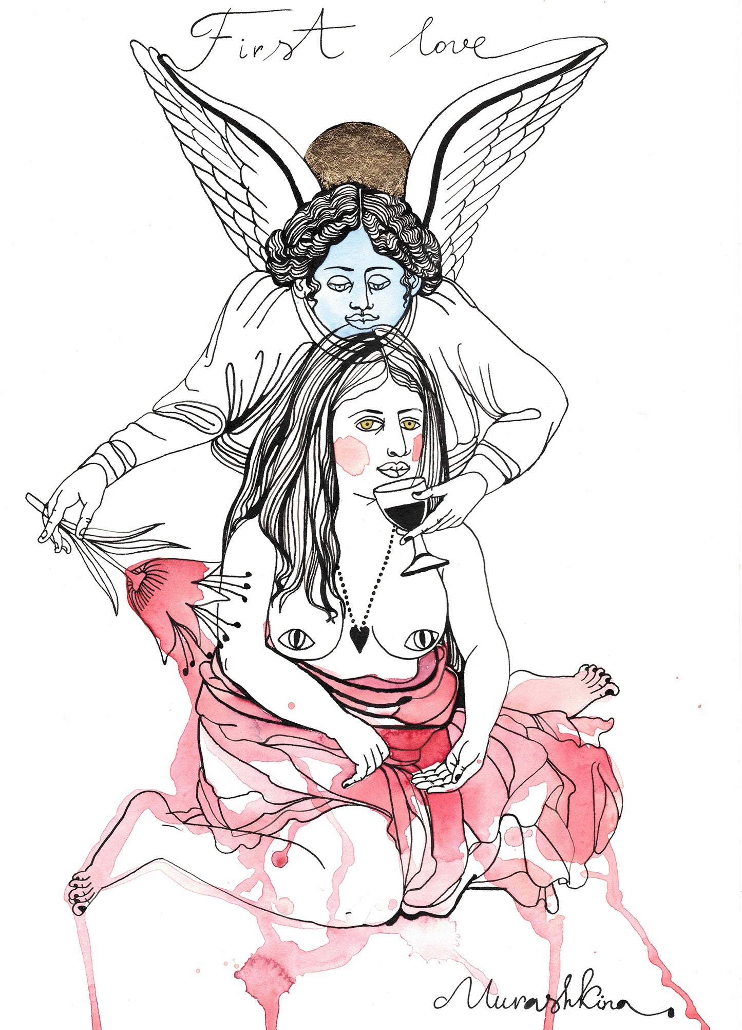 First Love artwork by contemporary Ukrainian artist Nina Murashkina