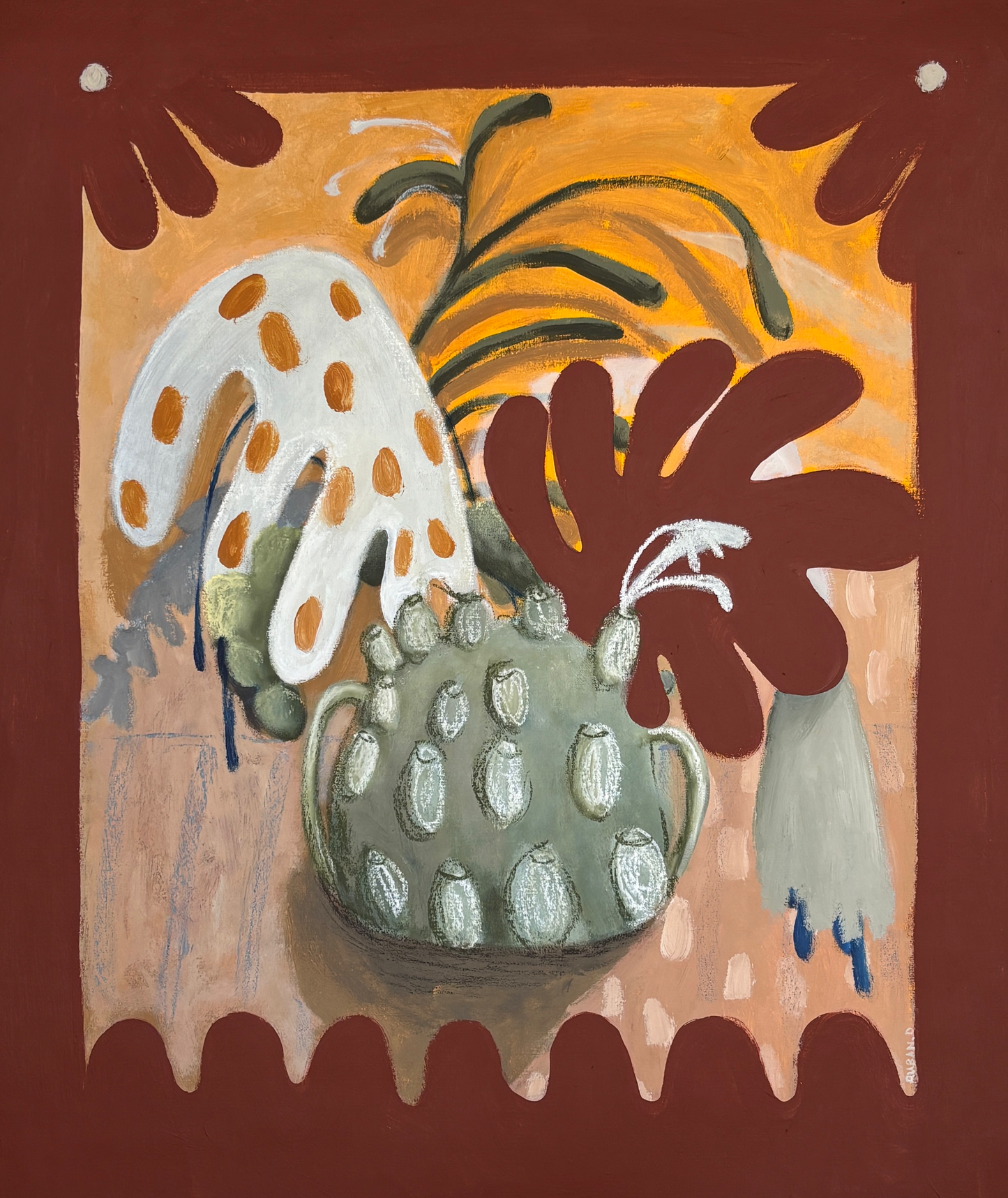 Flowers, artwork by contemporary Ukrainian Artist Diana Ruban