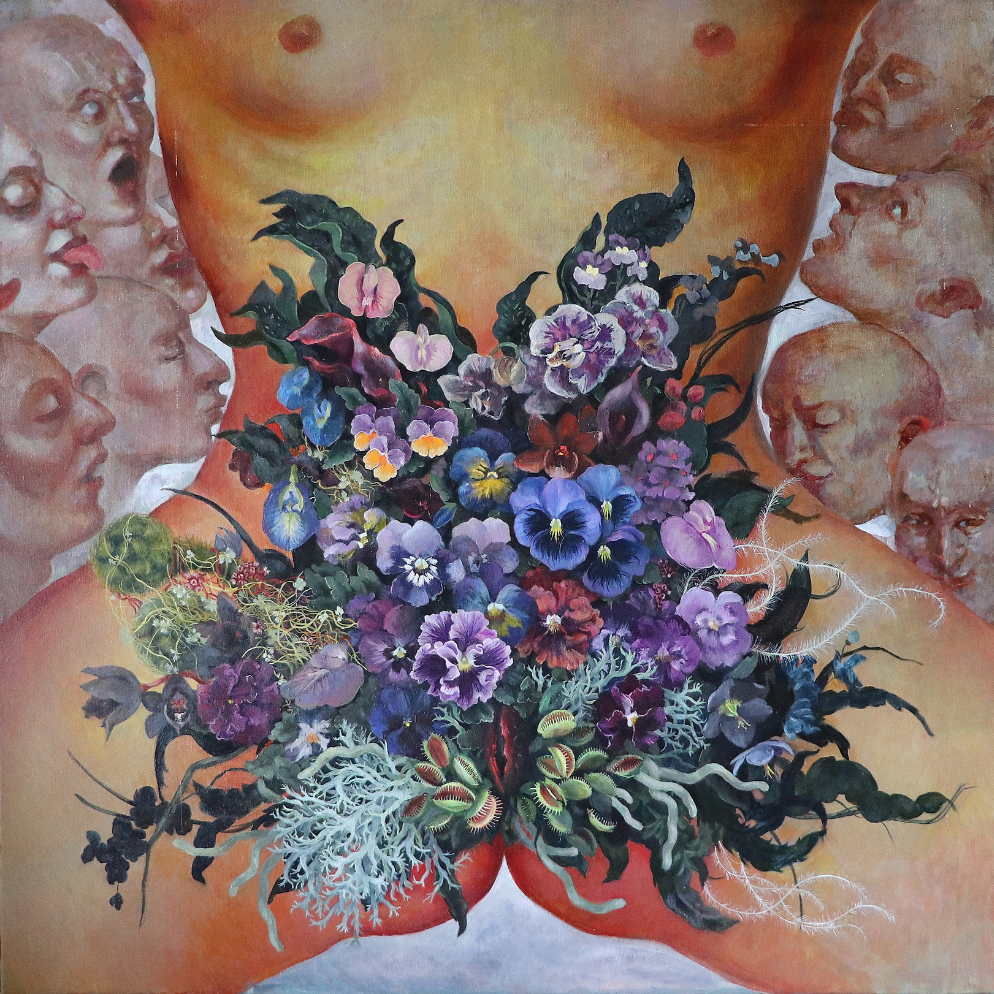 Flytrap, Sinflower series, artwork by contemporary Ukrainian artist Alice Konokhova