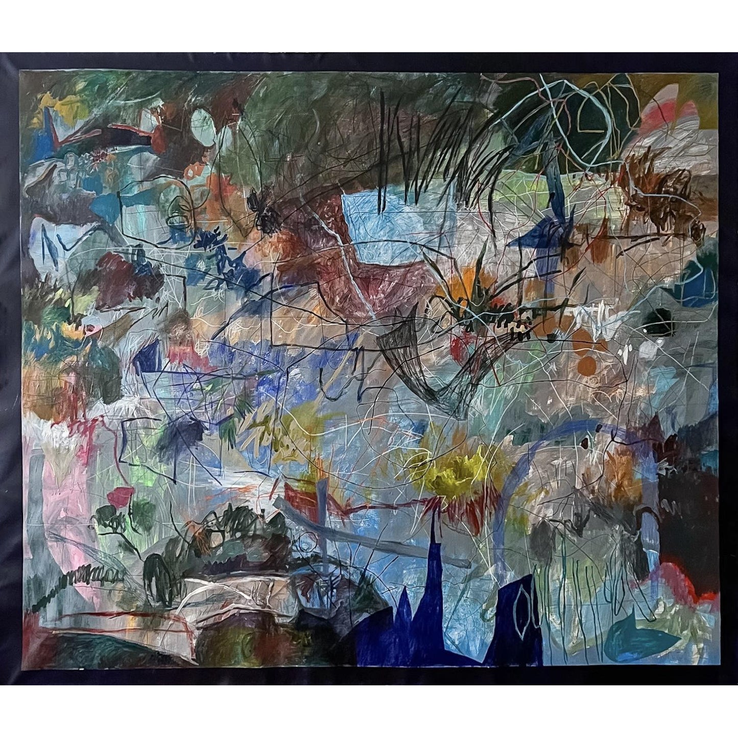 Grey Summer Days, artwork by contemporary Ukrainian artist Mariia Bonchuk