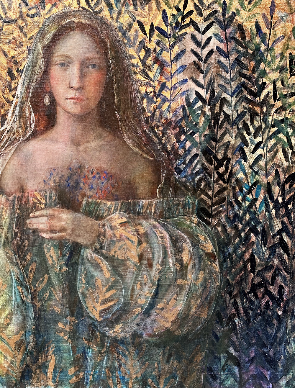 Her Garden I artwork by contemporary Ukrainian artist Tata Kolesnik