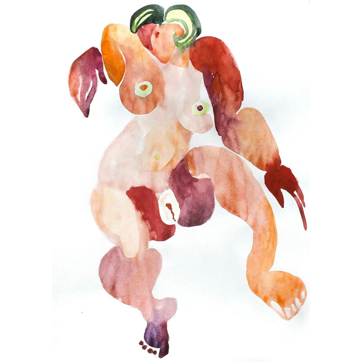 Hungry Woman, artwork by contemporary Ukrainian artist Valeriia Buchuk