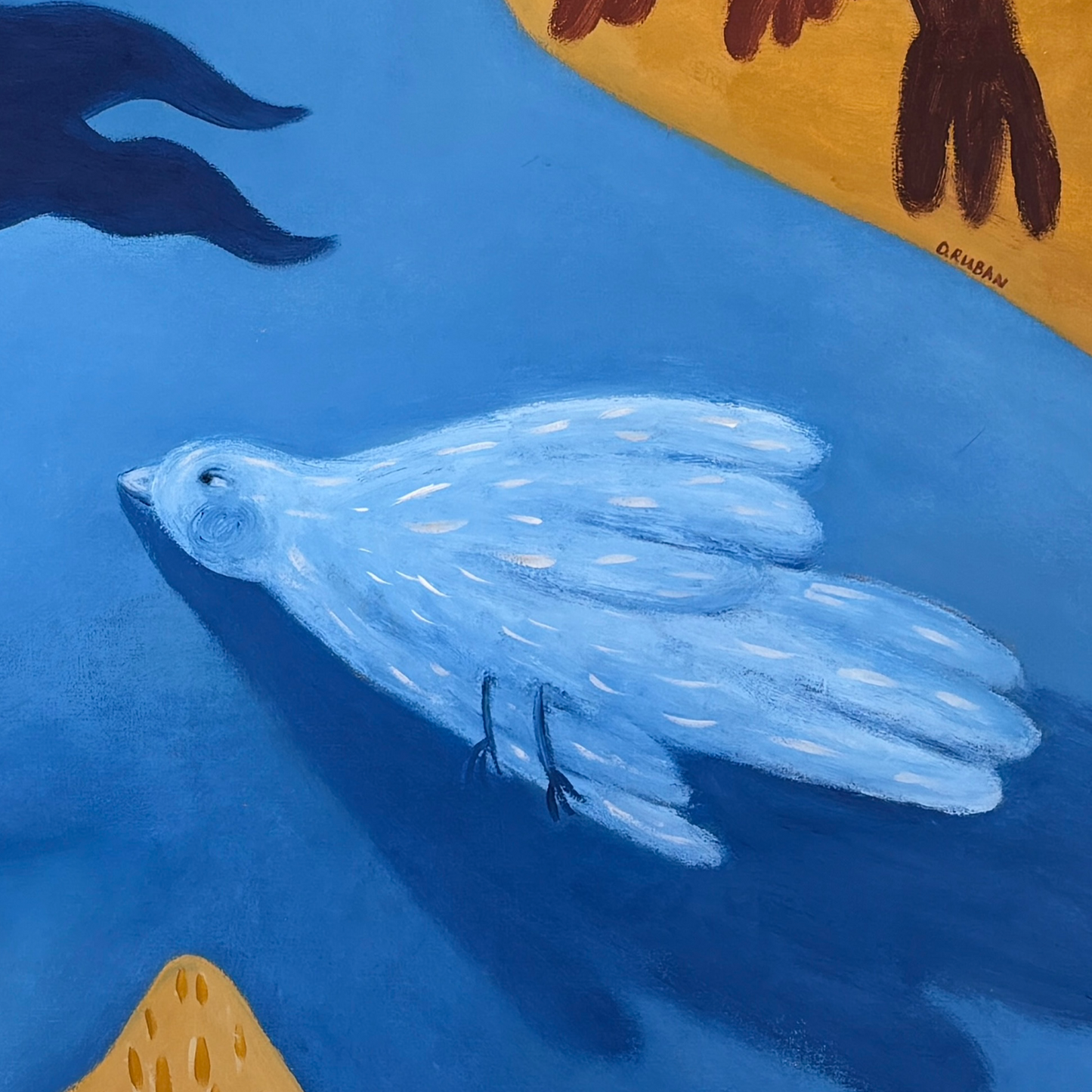 I want to be the wind, artwork by contemporary Ukrainian Artist Diana Ruban, closeup