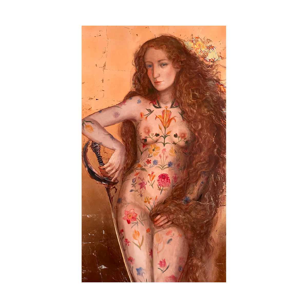 Lady with the Rapier, an artwork by contemporary Ukrainian artist Tata Kolesnik