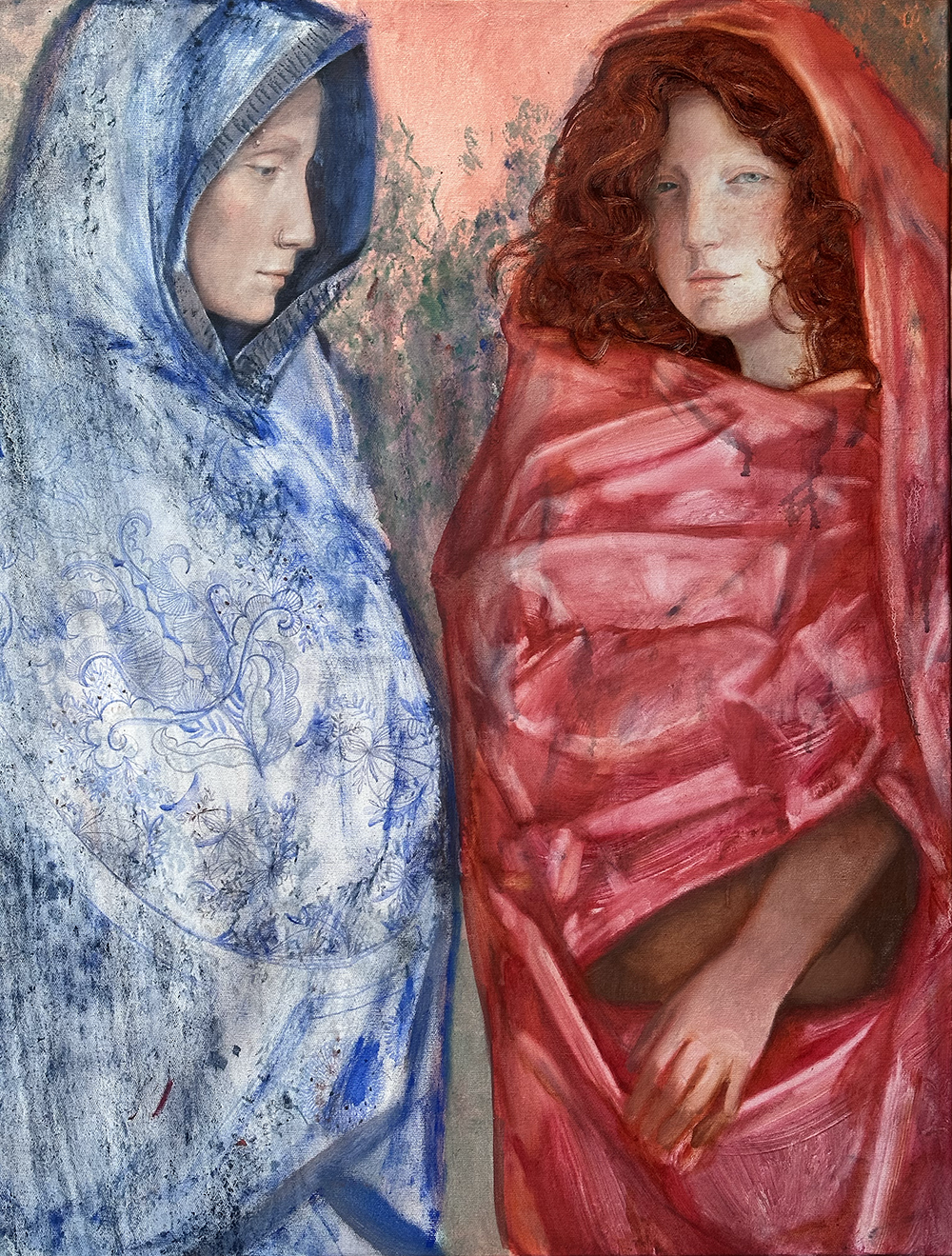 Maria and Theresa artwork by contemporary Ukrainian artist Tata Kolesnik
