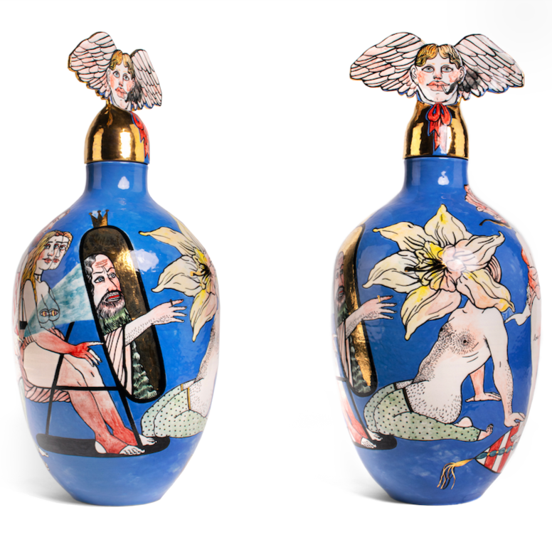 Vase "Narcissus Love", by contemporary Ukrainian artist Nina Murashkina, 1