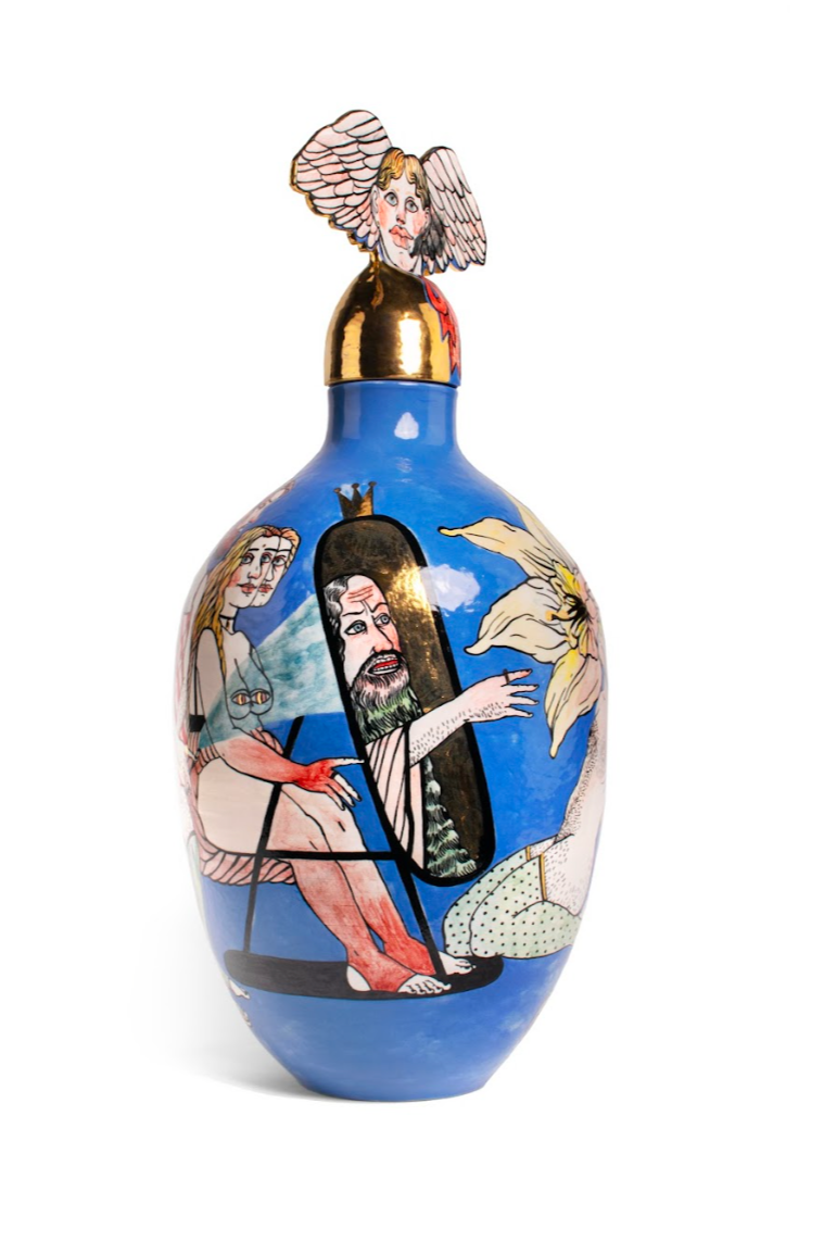 Vase "Narcissus Love", by contemporary Ukrainian artist Nina Murashkina, 4