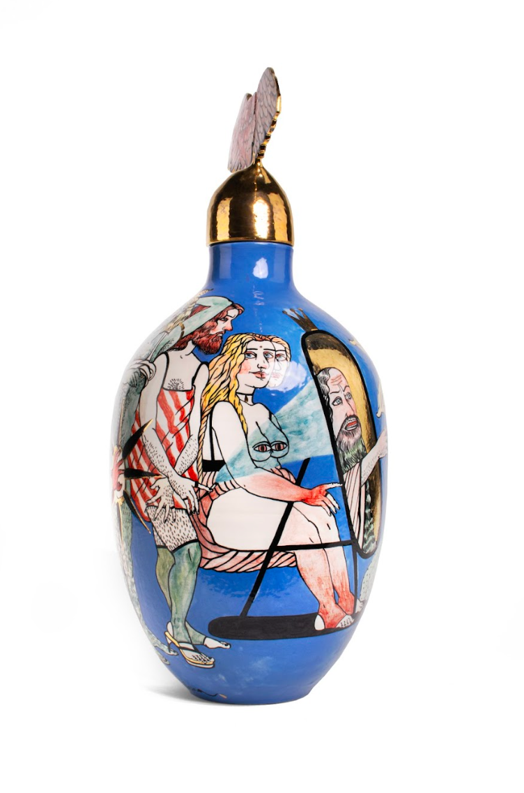 Vase "Narcissus Love", by contemporary Ukrainian artist Nina Murashkina, 5