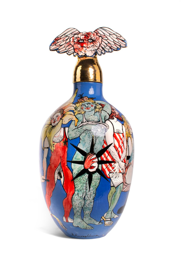 Vase "Narcissus Love", by contemporary Ukrainian artist Nina Murashkina, 6