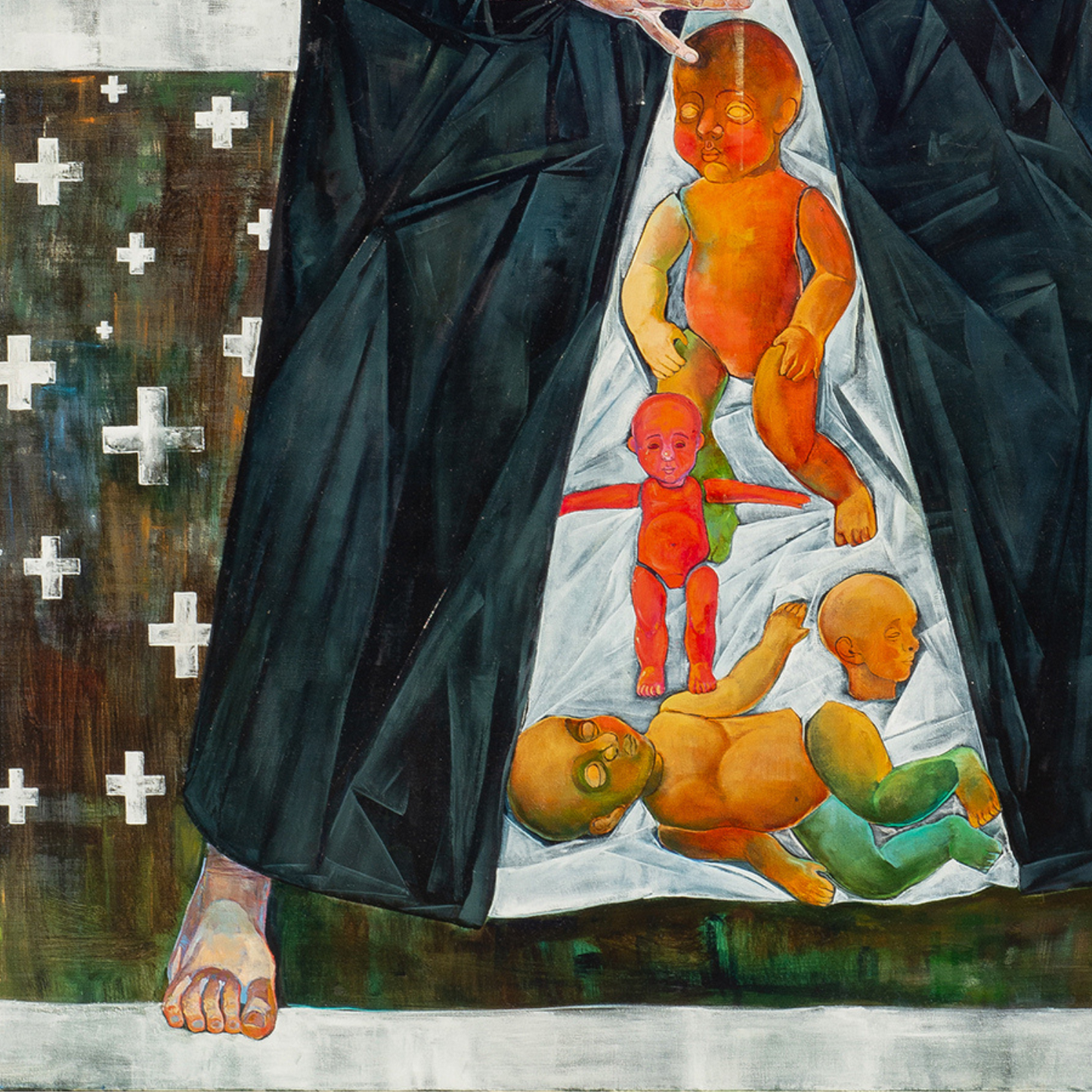 Protectress, artwork by contemporary Ukrainian artist Polina Kuznetsova, closeup 2