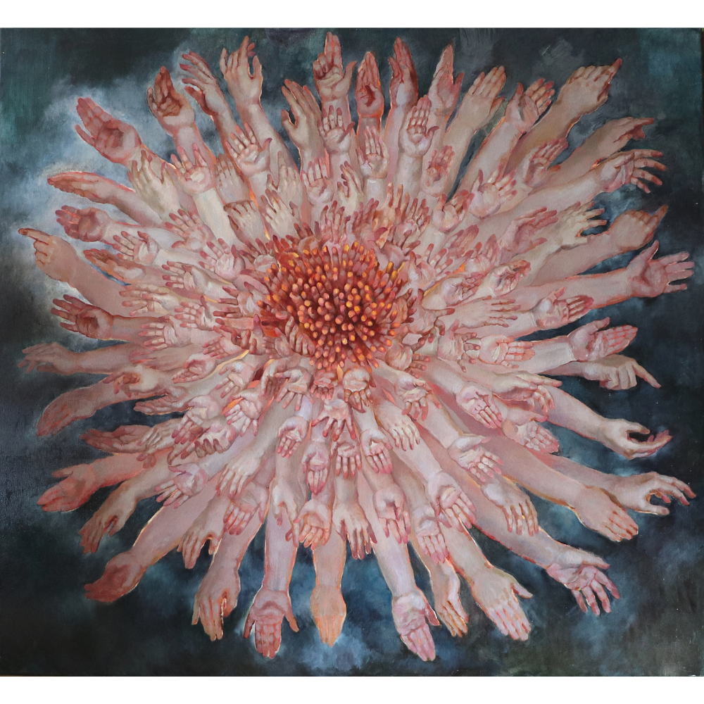 Sinflower series, artwork by contemporary Ukrainian artist Alice Konokhova