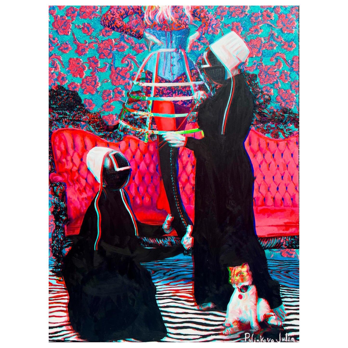 Squid Game an artworks by contemporary Ukrainian artist Yuliia Poliakova