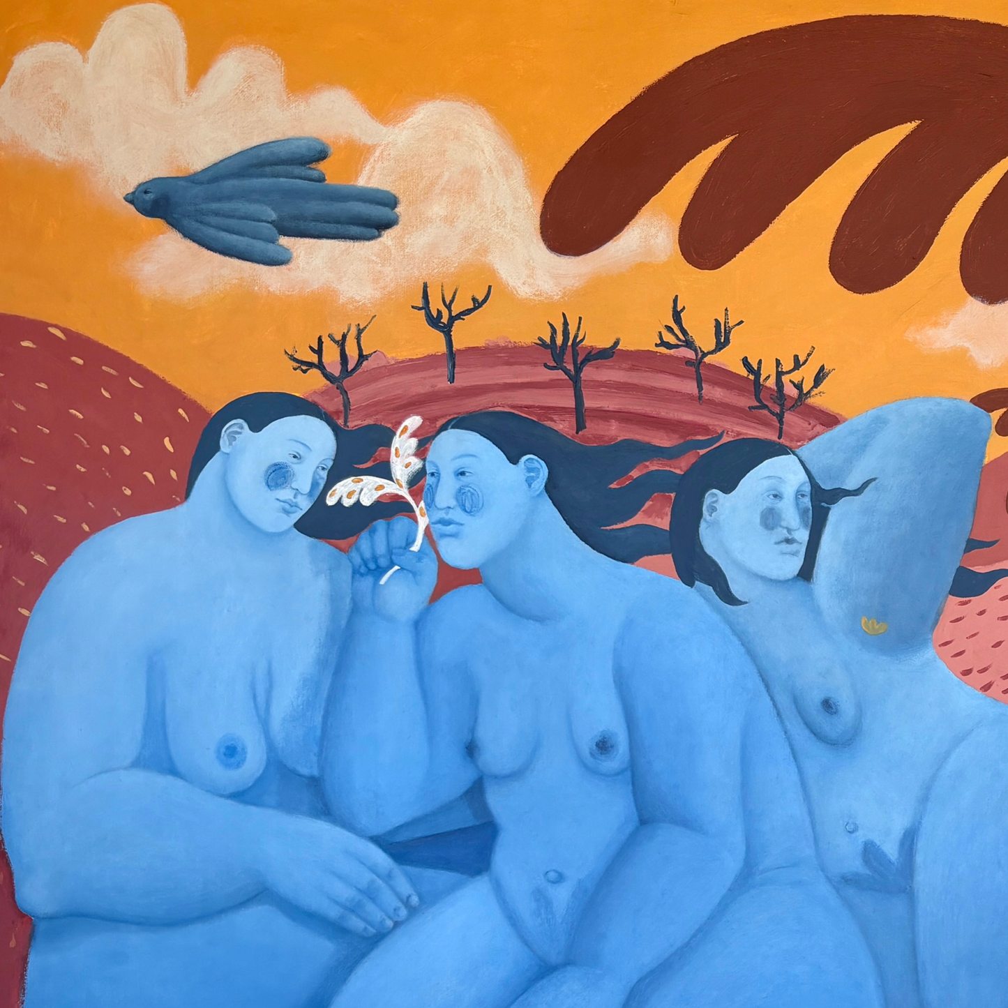 With hope, artwork by contemporary Ukrainian Artist Diana Ruban, closeup