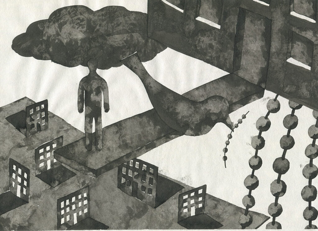 1 Illustration of Natalka Marynchak’s poetry, artwork by contemporary Ukrainian artist Kostiantyn Zorkin