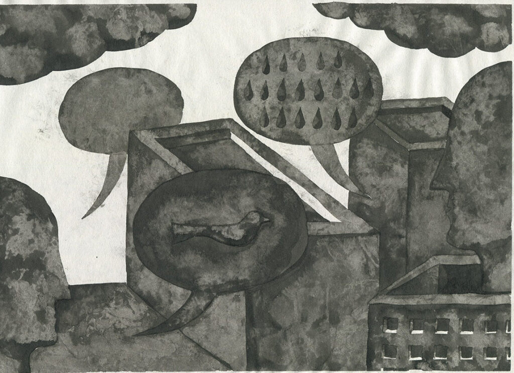 10 Illustration of Natalka Marynchak’s poetry, artwork by contemporary Ukrainian artist Kostiantyn Zorkin