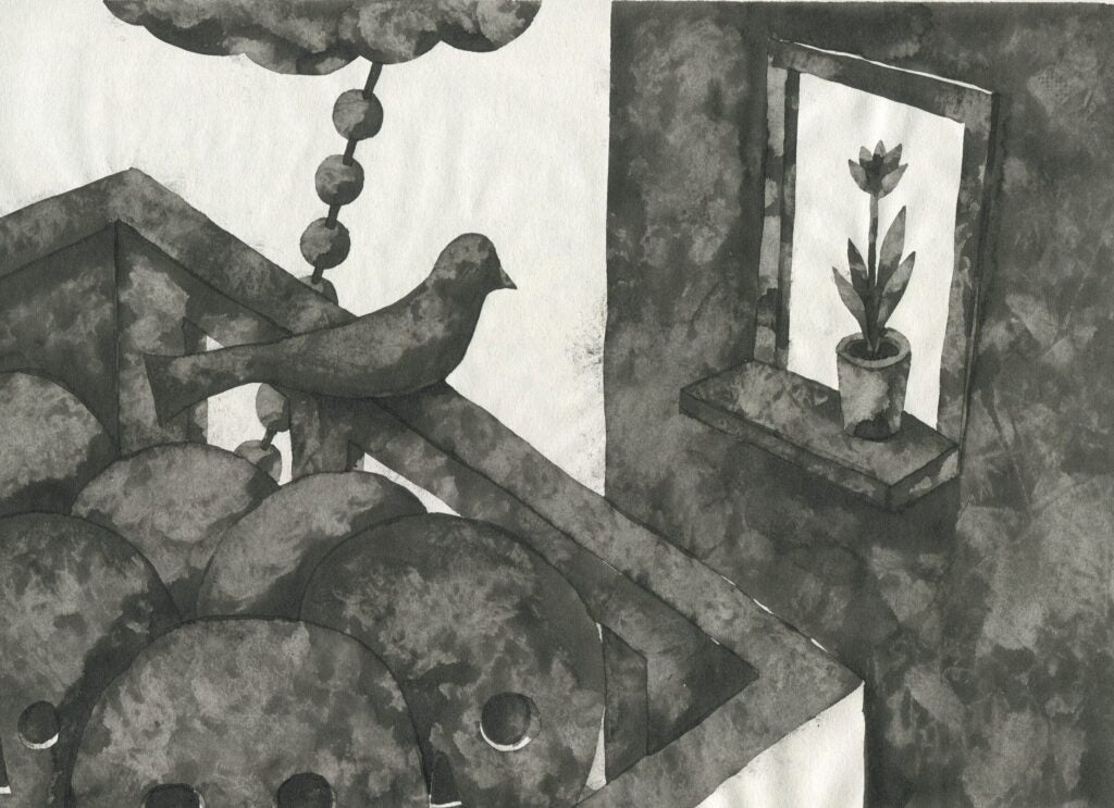 2 Illustration of Natalka Marynchak’s poetry, artwork by contemporary Ukrainian artist Kostiantyn Zorkin