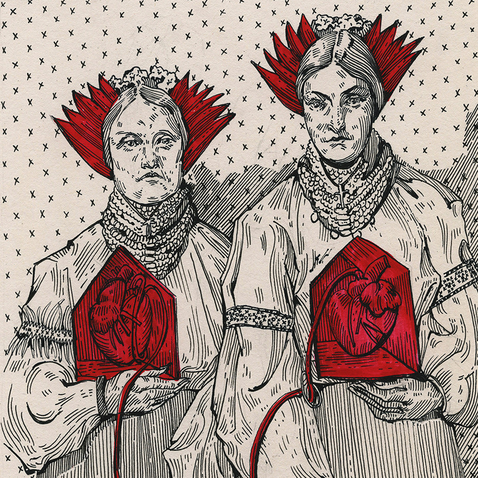 Blood series graphics by contemporary Ukrainian artist Ave Libertatemaveamor