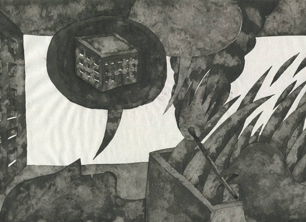 9 Illustration of Natalka Marynchak’s poetry, artwork by contemporary Ukrainian artist Kostiantyn Zorkin
