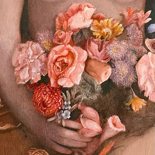 Flora, artwork by Tata Kolesnik, flowers fragment