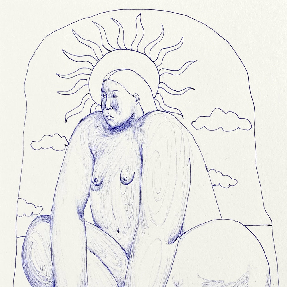 Sunny, graphics by ontemporary Ukrainian artists Diana Ruban, closeup 1
