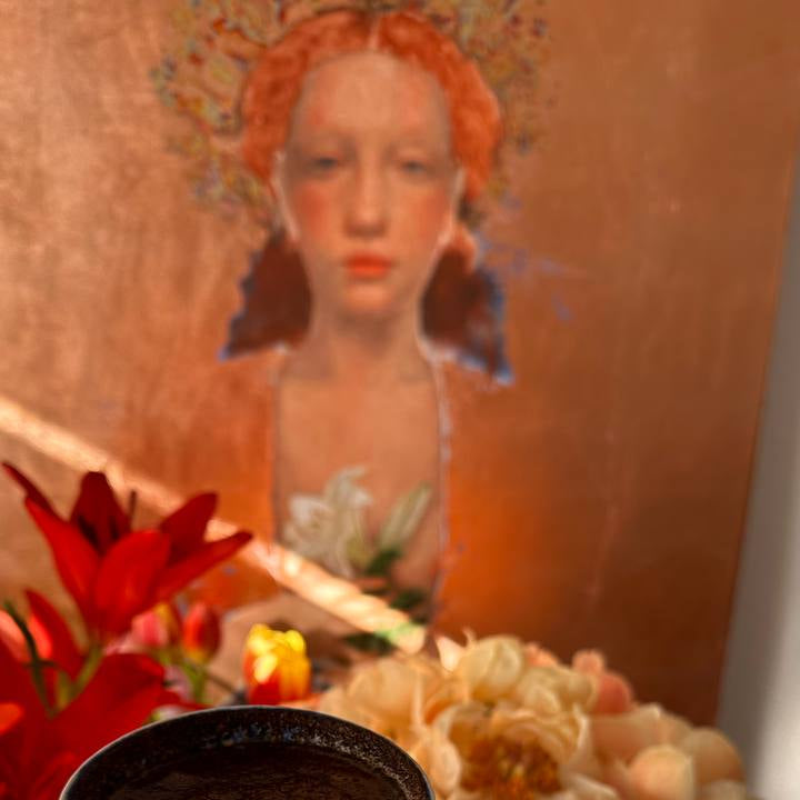 Annunciation I, artwork by contemporary Ukrainian artist Tata Kolesnik, fragment