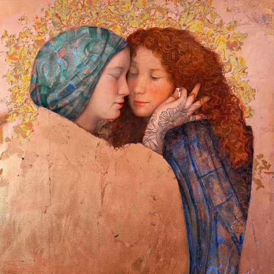 Annunciation II, artwork by contemporary Ukrainian artist Tata Kolesnik, close-up 1