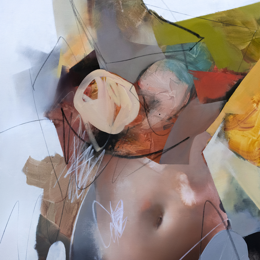 Ballerina, artwork by contemporary Ukrainian artist Yevhenii Shapovalov, closeup 2