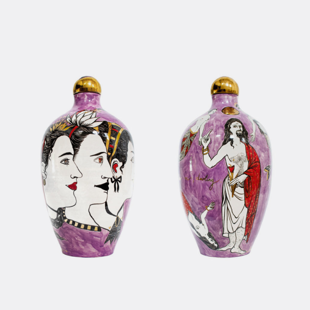 Vase "Bless me Darling",  by contemporary Ukrainian artist Nina Murashkina