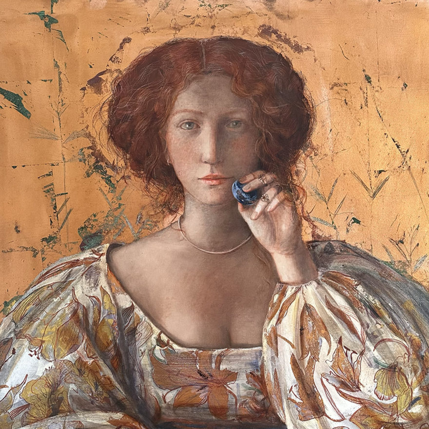 Blessed, close up, artwork by contemporary Ukrainian artist Tata Kolesnik