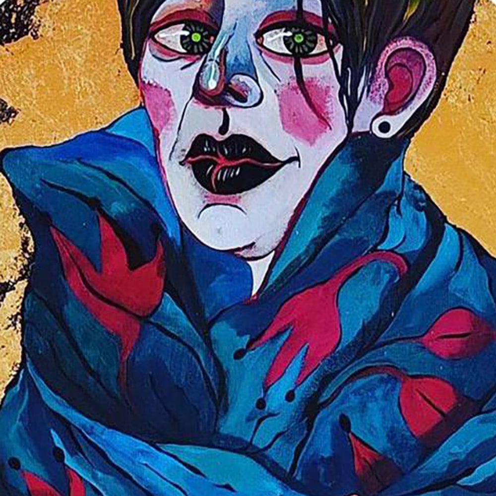 Boy with an egg by contemporary Ukrainian artist Nina Murashkina