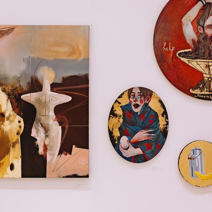 Boy with an egg by contemporary Ukrainian artist Nina Murashkina