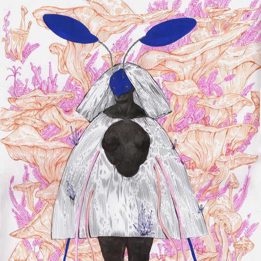 Butterfly, artwork by contemporary Ukrainian artist Ave Libertatemiamor, close-up 