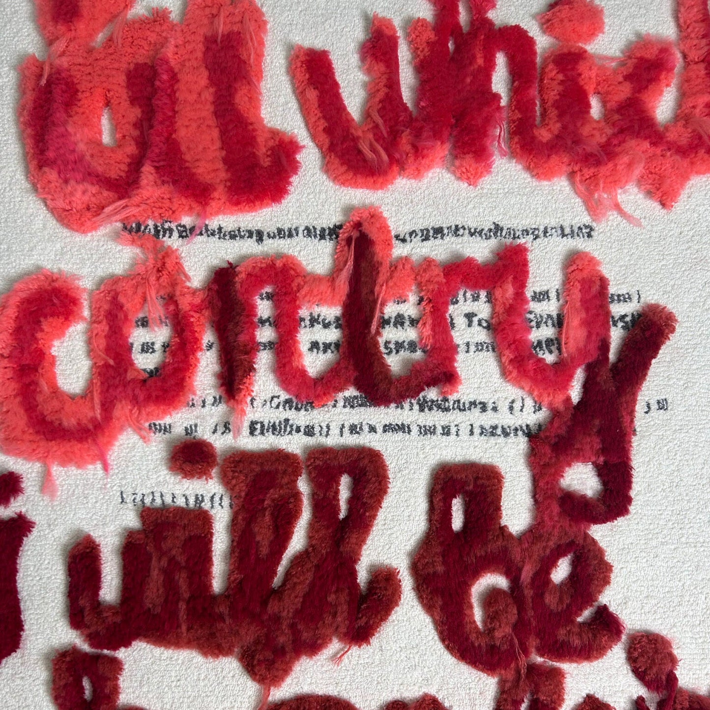 Carpet #1, artwork by contemporary Ukrainian artist Maria Kulikovska, close-up