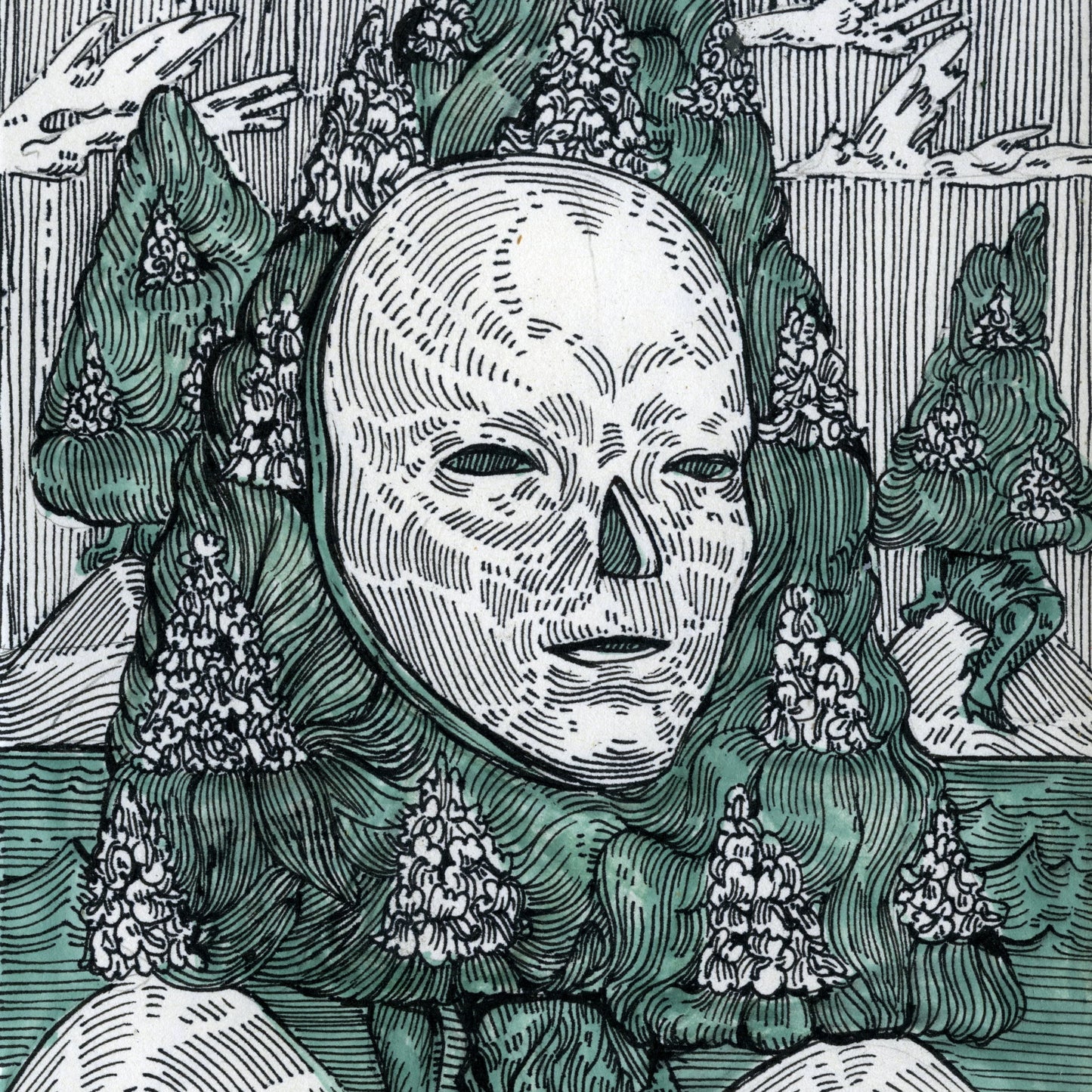 Chestnut, artwork by contemporary Ukrainian artist Ave Libertatemiamor, close-up 