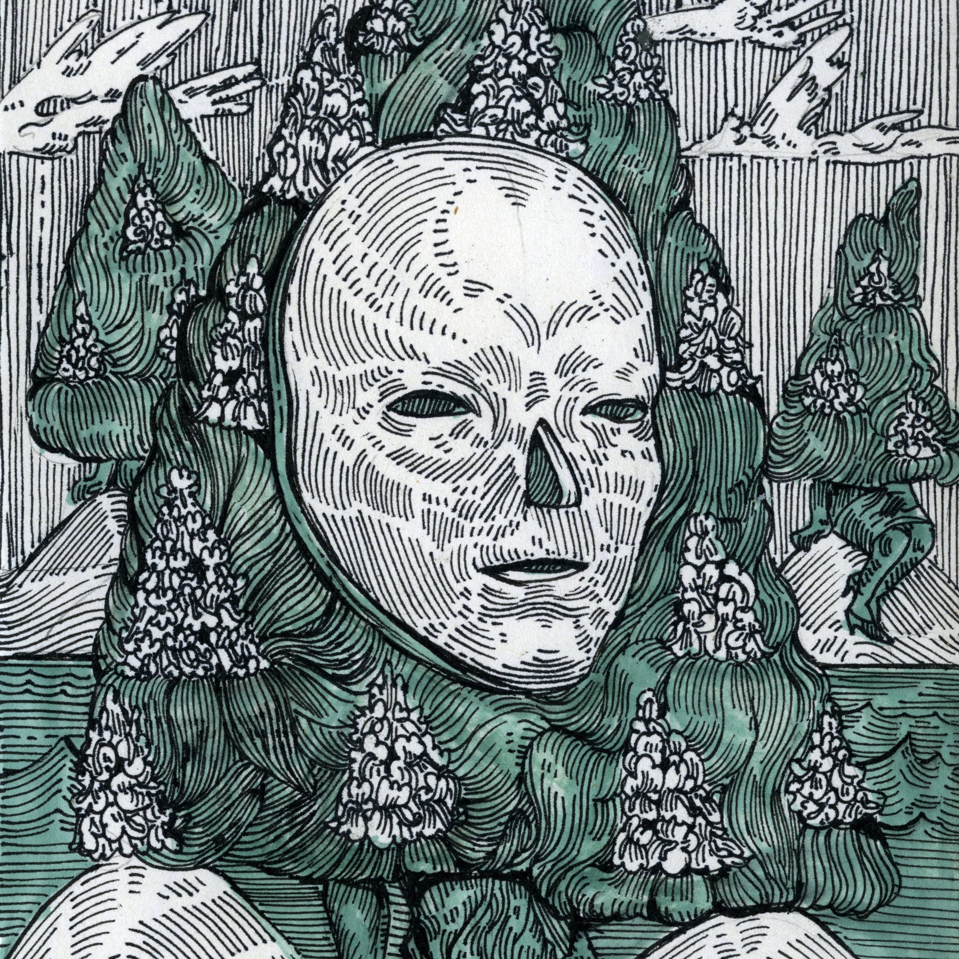 Chestnut, artwork by contemporary Ukrainian artist Ave Libertatemiamor, close-up 