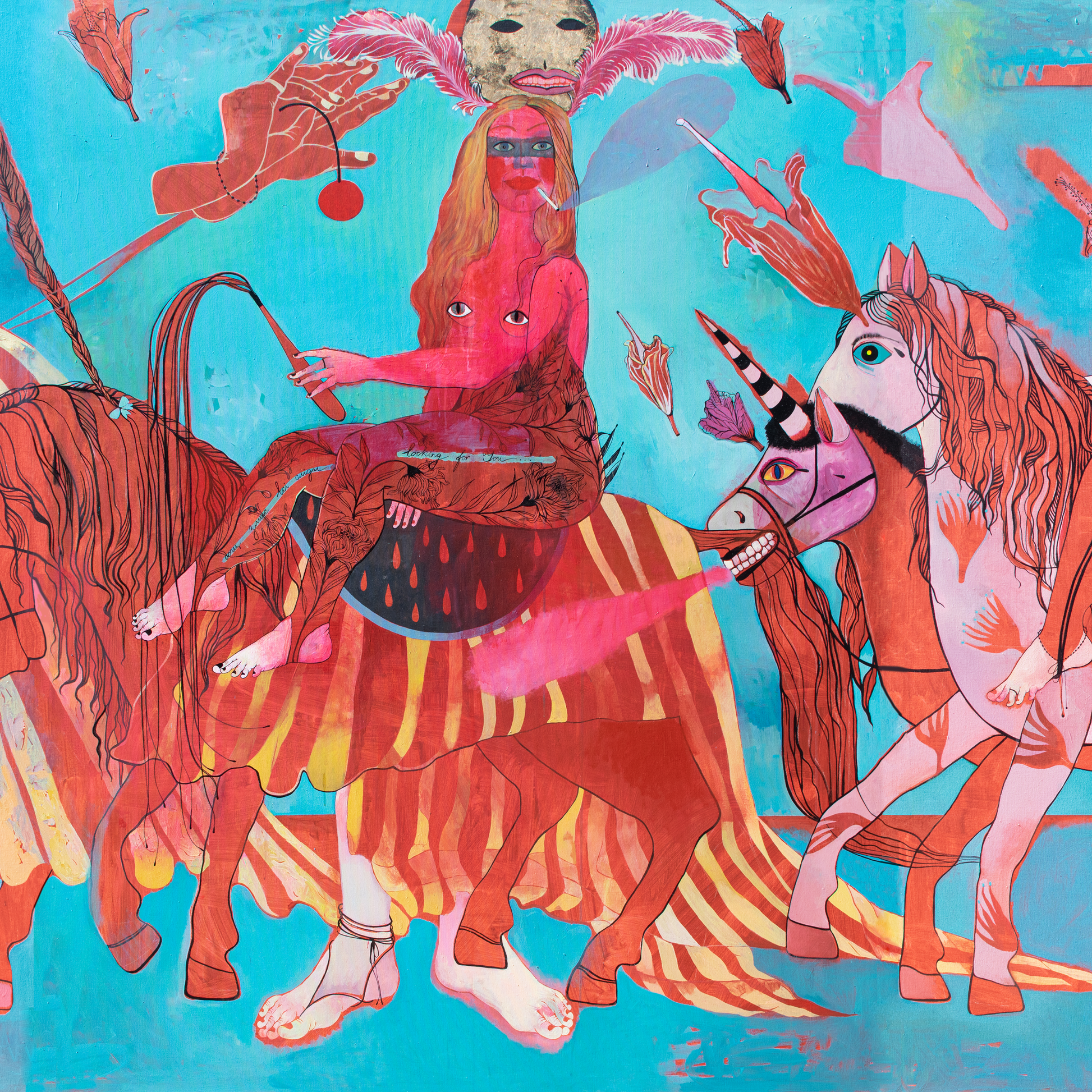 Conquistadoras artwork, close up  by contemporary Ukrainian artist Nina Murashkina