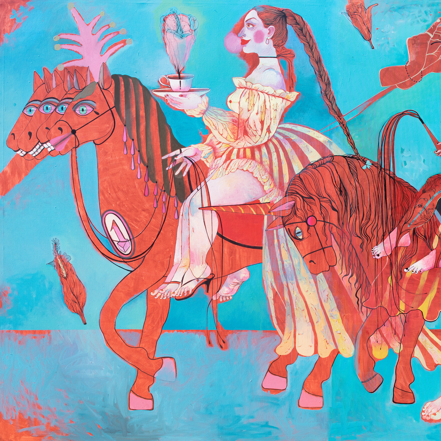 Conquistadoras artwork, close up  by contemporary Ukrainian artist Nina Murashkina