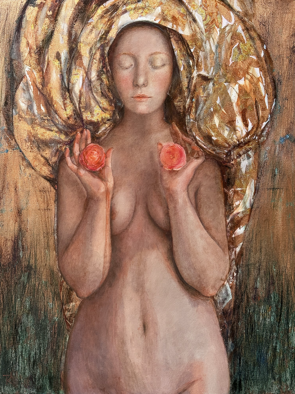 Decision to Bloom, artwork  by contemporary Ukrainian artist Tata Kolesnik