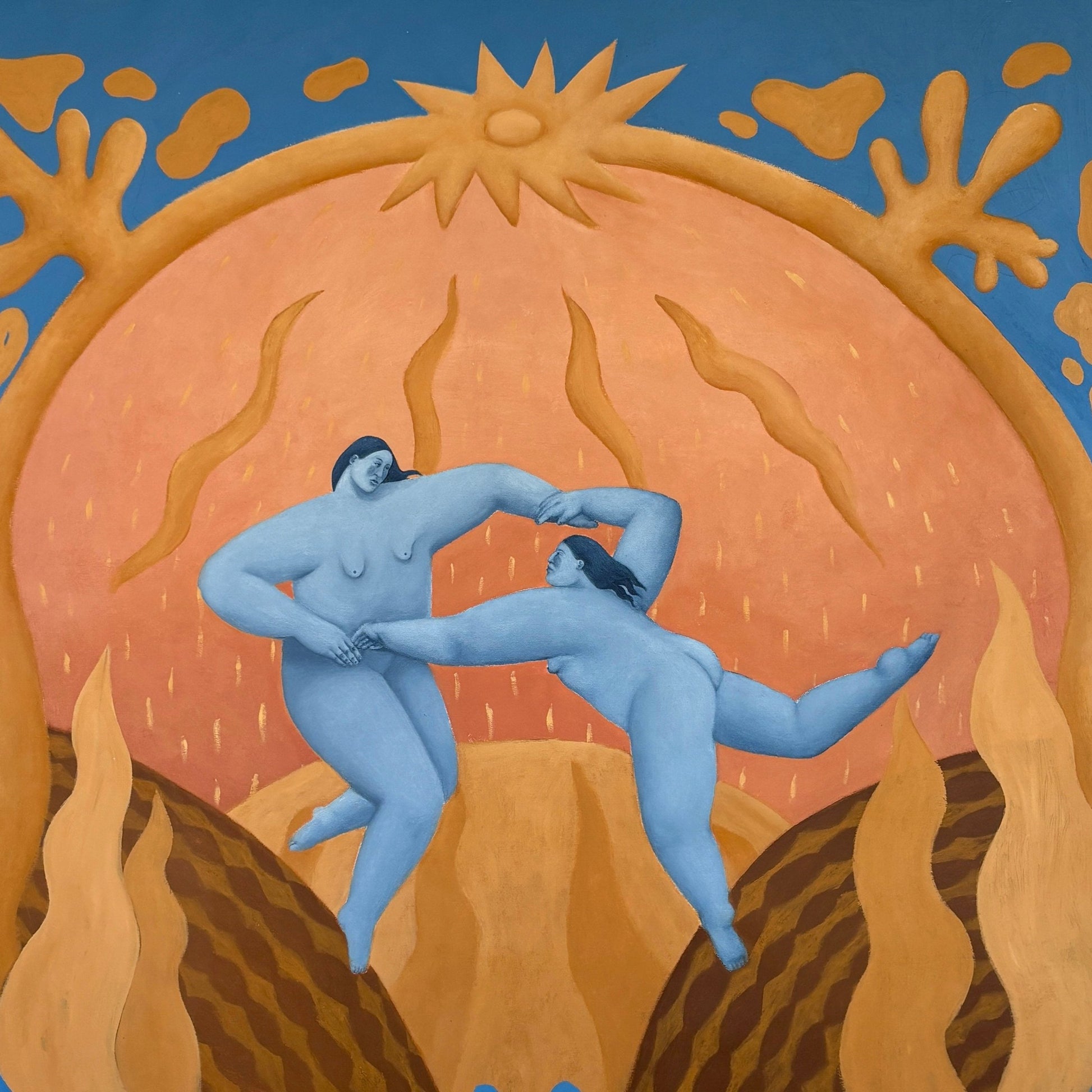 Exalted, artwork by contemporary Ukrainian Artist Diana Ruban, closeup
