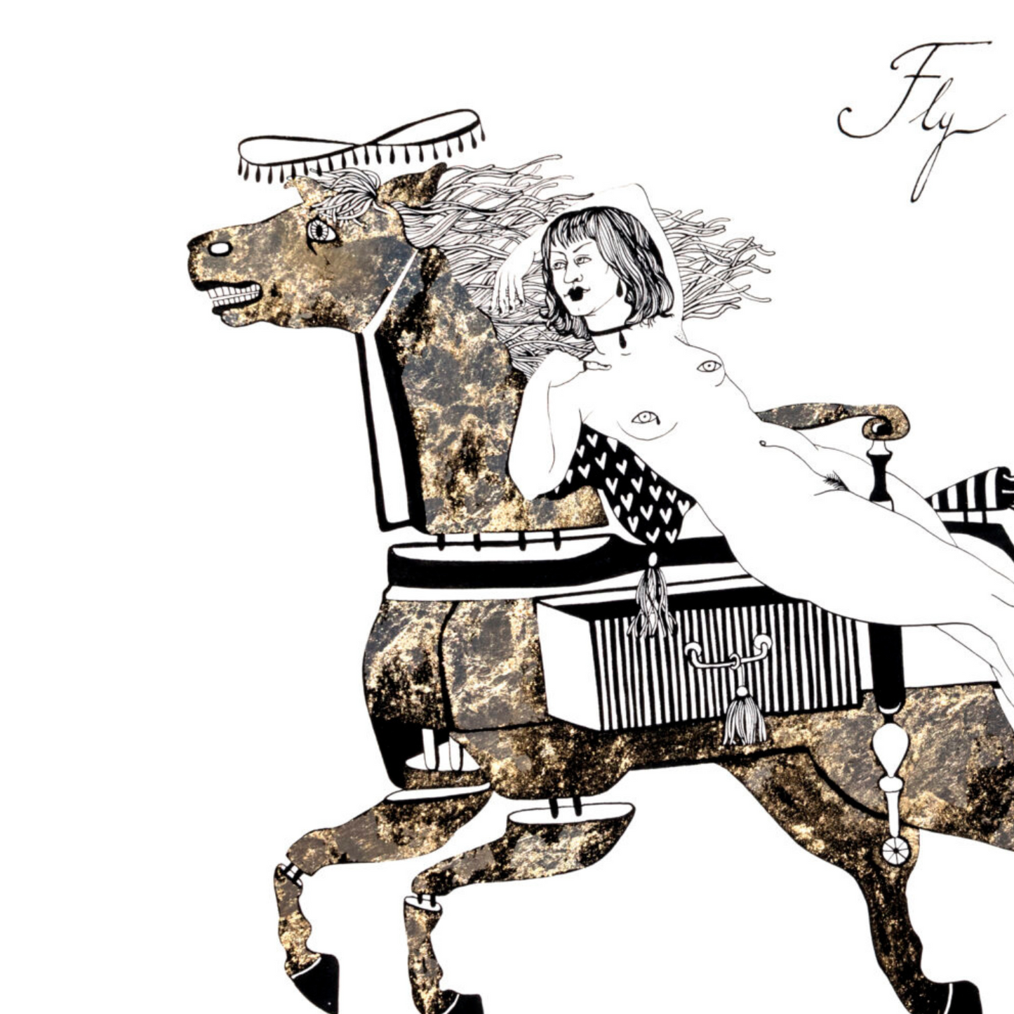 Fly me tro, artwork by contemporary Ukrainian artist Nina Murashkina, closeup 1