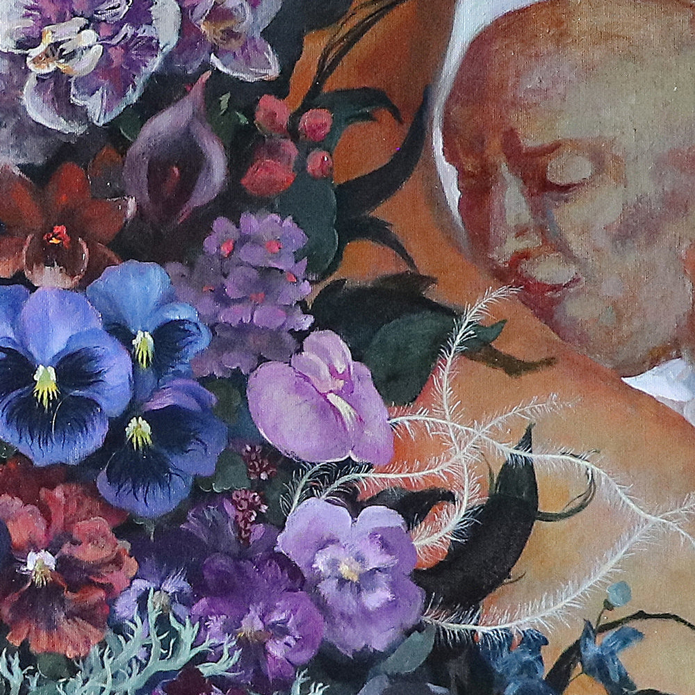 Flytreap, Sinflower series, artwork by contemporary Ukrainian artist Alice Konokhova, closeup 1