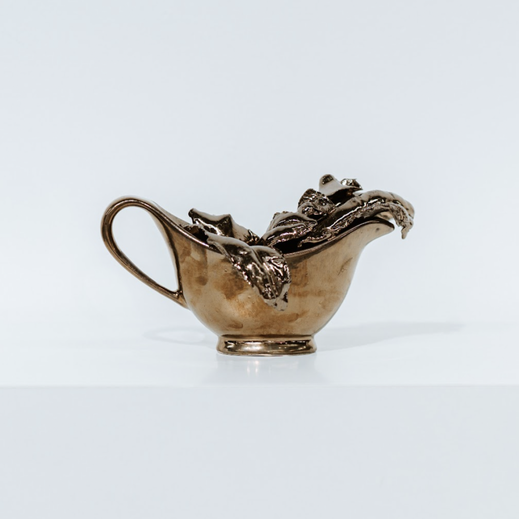 Gravy boat From the series Stitched Womb, works by contemporary Ukrainian artist Maria Kulikovska