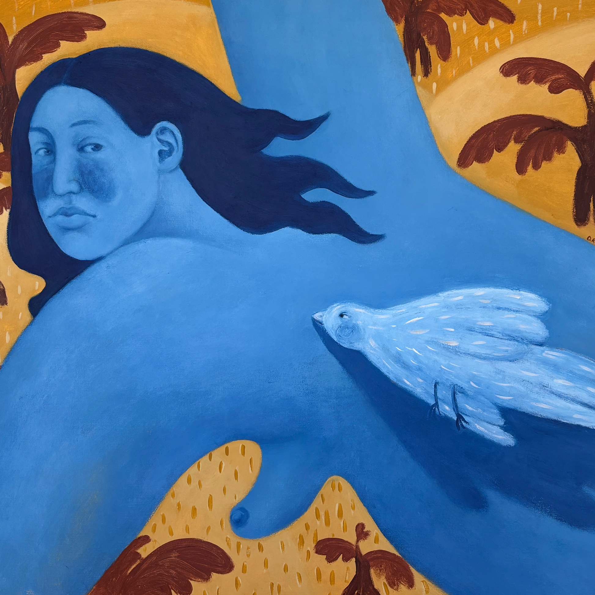 I Want to Be the Wind, artwork by contemporary Ukrainian Artist Diana Ruban, closeup