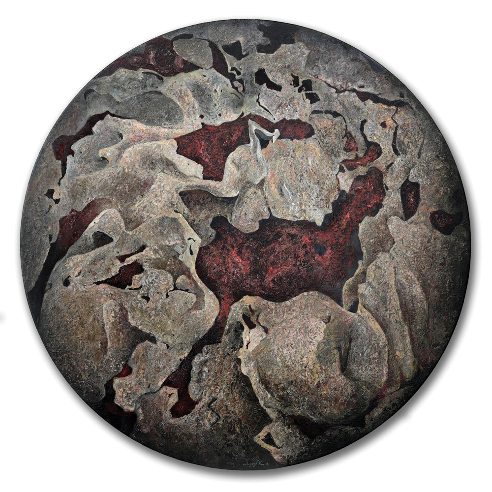 Light Stones, circle artwork by contemporary Ukrainian artist Konstyantyn Lyzogub