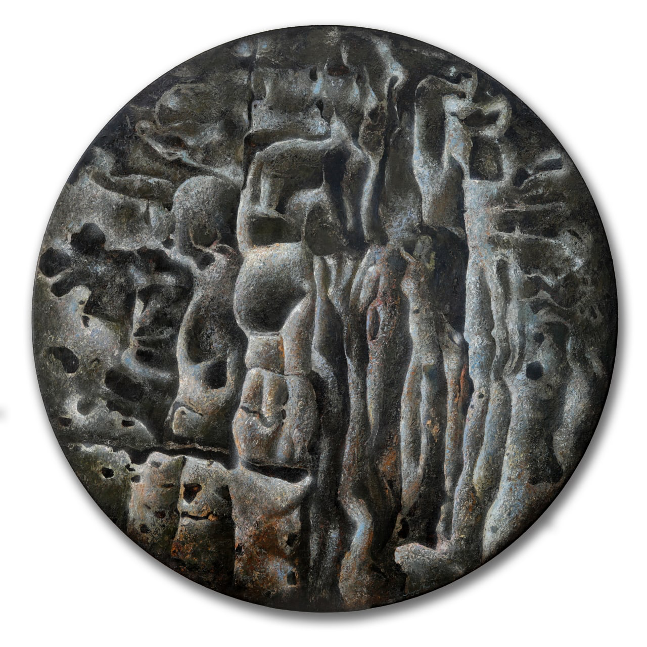 Light Stones, circle artwork by contemporary Ukrainian artist Konstyantyn Lyzogub
