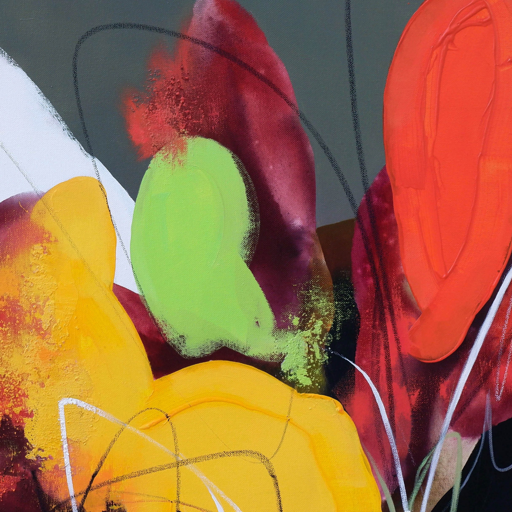 Mystery of flora XXVII, artwork by contemporary Ukrainian artist Yevhenii Shapovalov, closeup 3