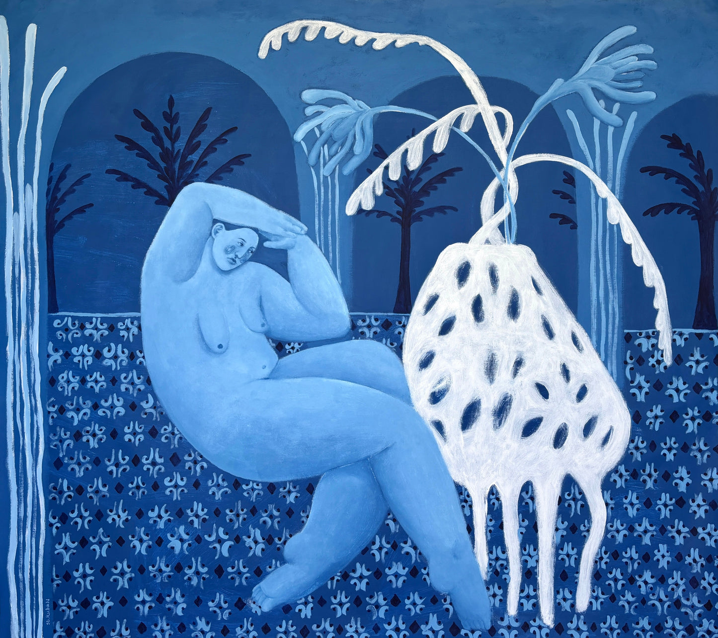 Night sky, artwork by contemporary Ukrainian Artist Diana Ruban